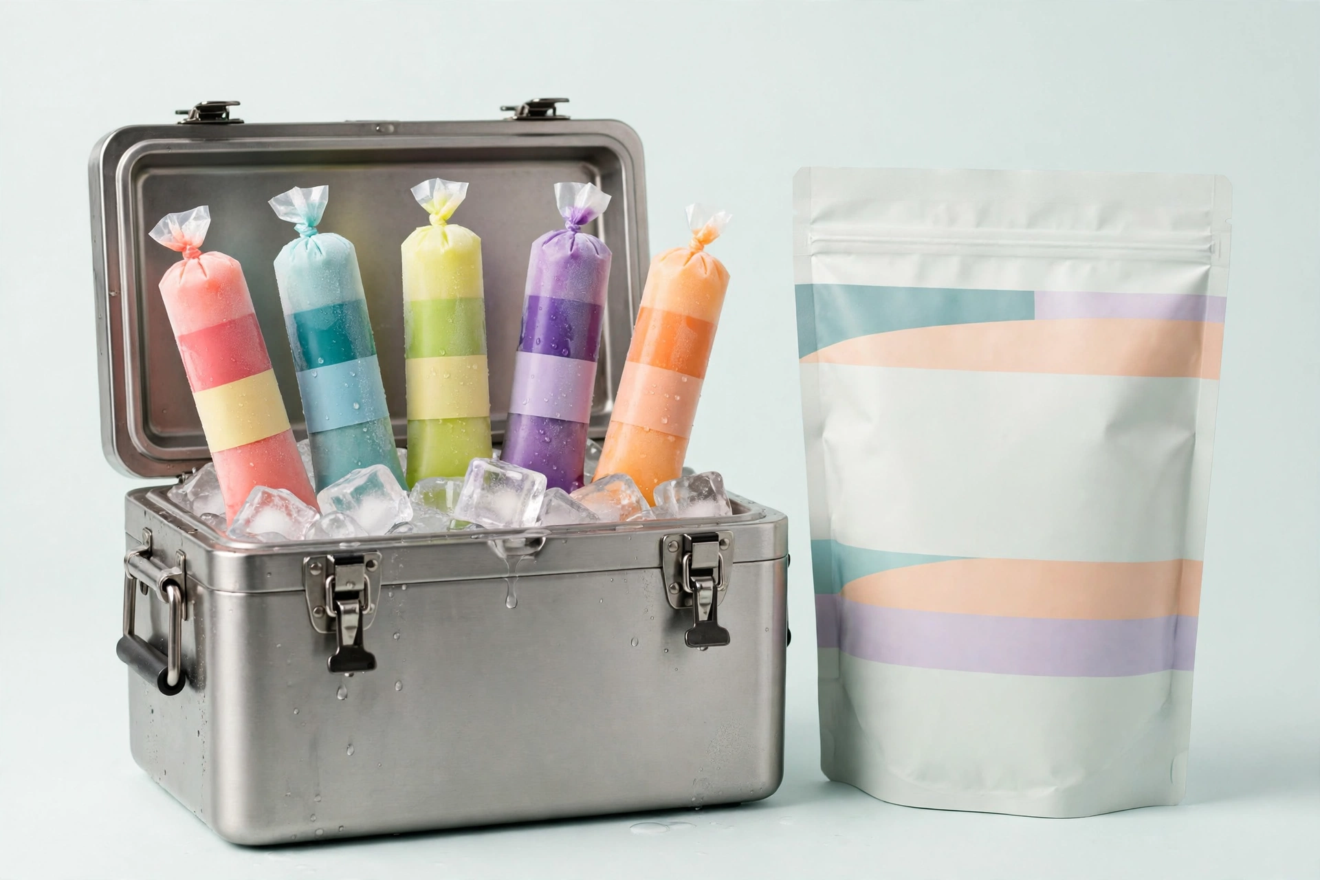 Illustration of Sqwincher sticks, liquid concentrate, freezer pops, bulk